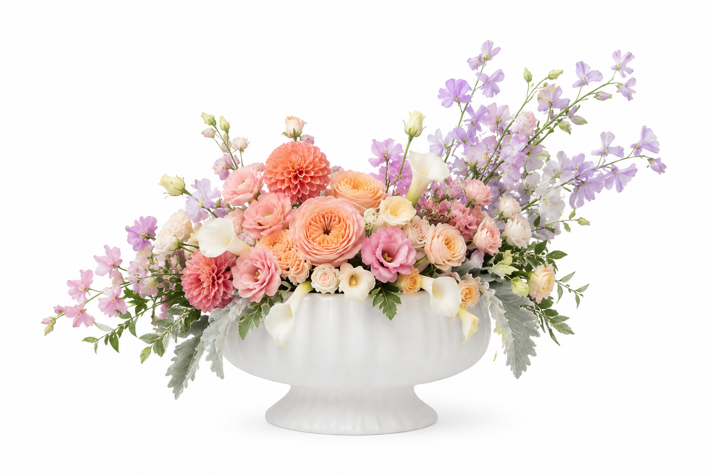 Pavin Off-White Matte Compote Planters