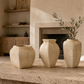 Moselle Handcrafted Faceted Bulbous Terracotta Vase