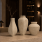 Nixie Handcrafted Faceted Pear-Shaped Terracotta Vase