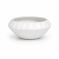 Arwyn White Ceramic Ripped Round Pot