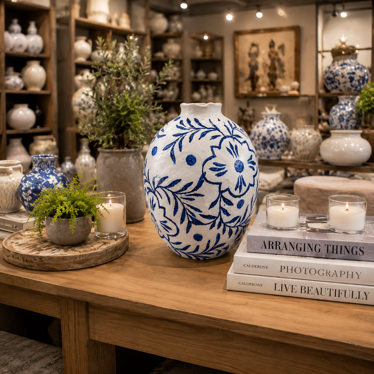 Sheen Chinoiserie Organic Ceramic Bud Vase