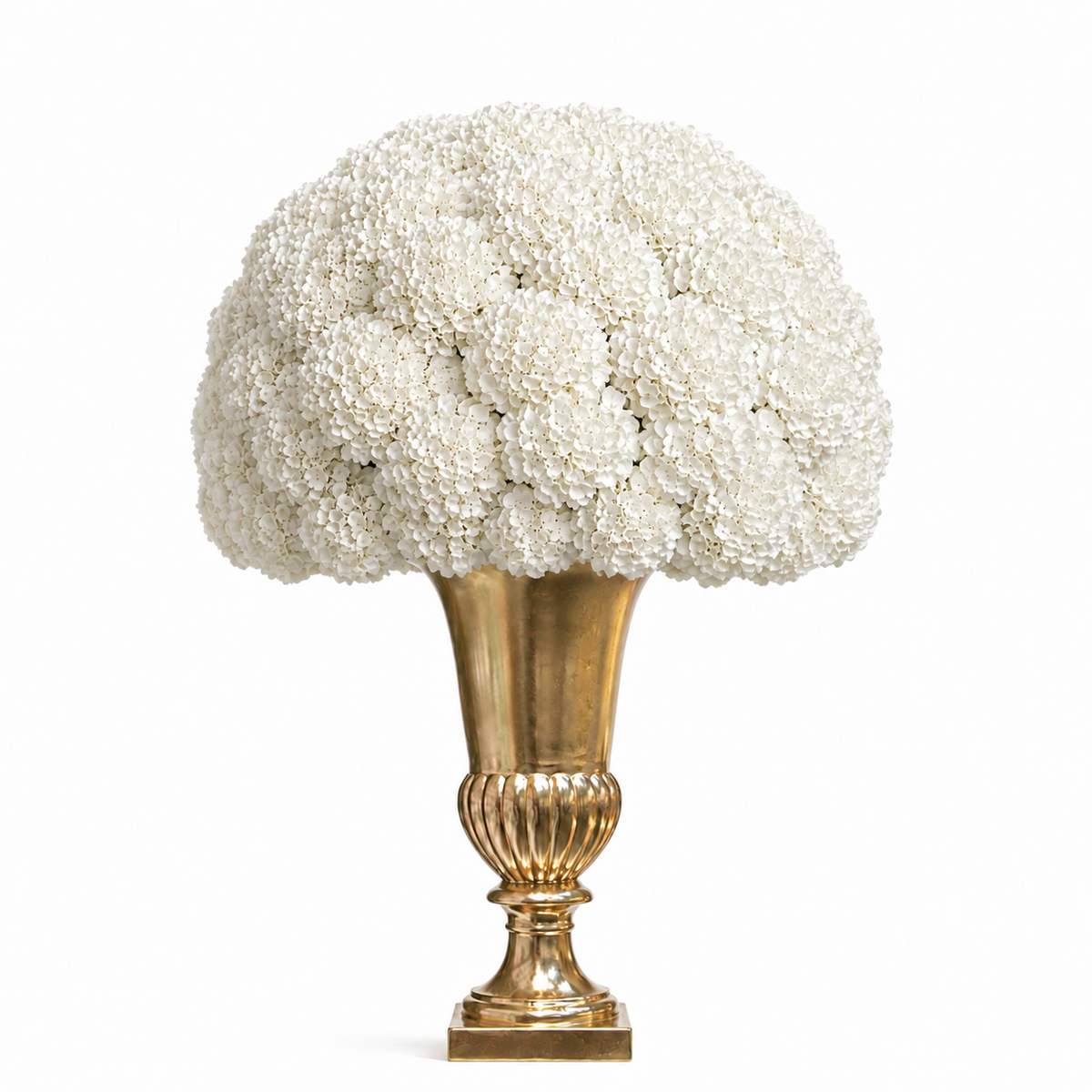 Quincy Fluted-Pedestal Fiberglass Urn - Medium