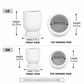 Xena Fluted Pedestal Fiberglass Planter Set (Set of 2)