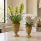Fiza Fluted Pedestal Ceramic Vase