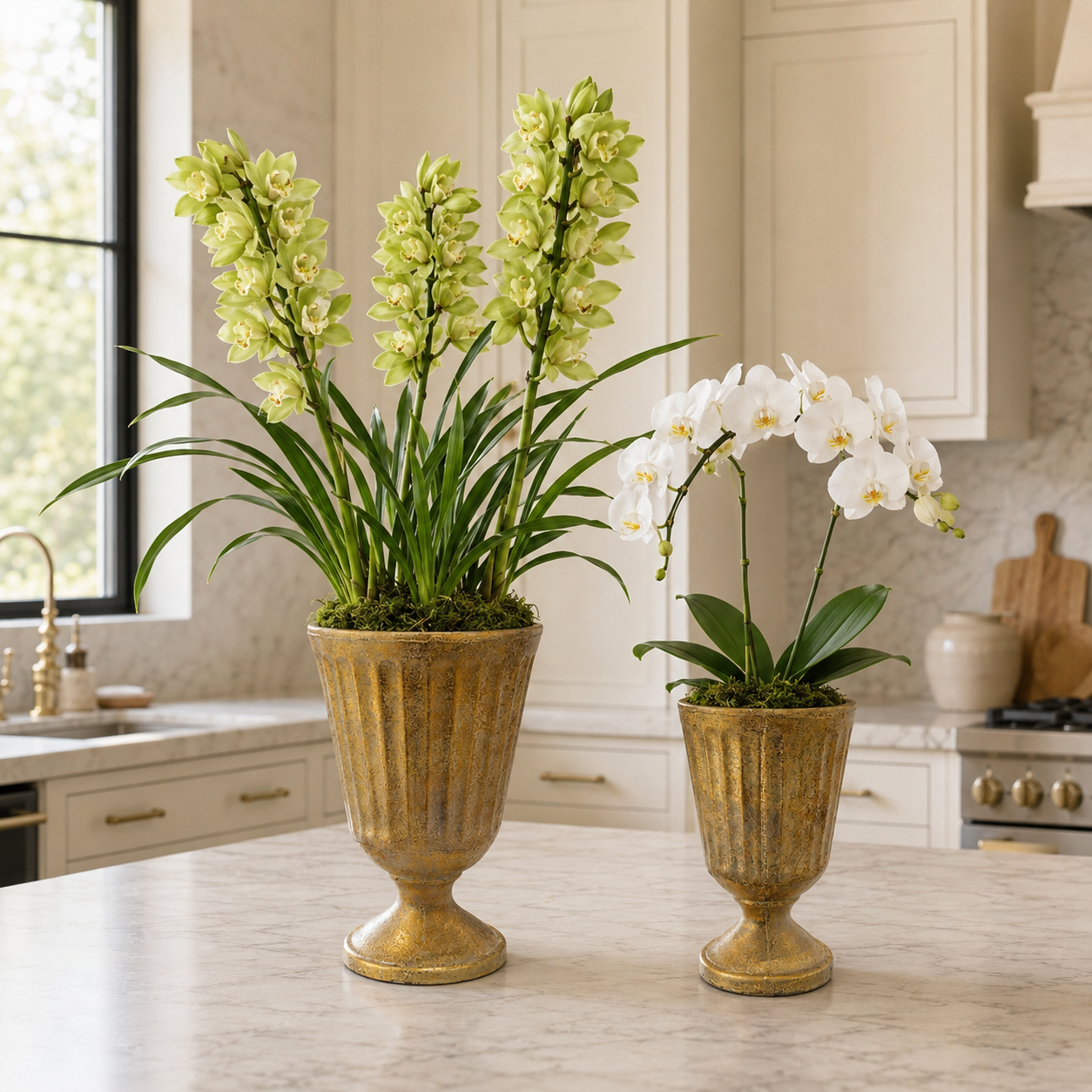 Fiza Fluted Pedestal Ceramic Vase