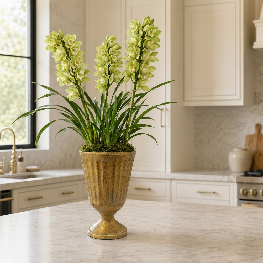Fiza Fluted Pedestal Ceramic Vase