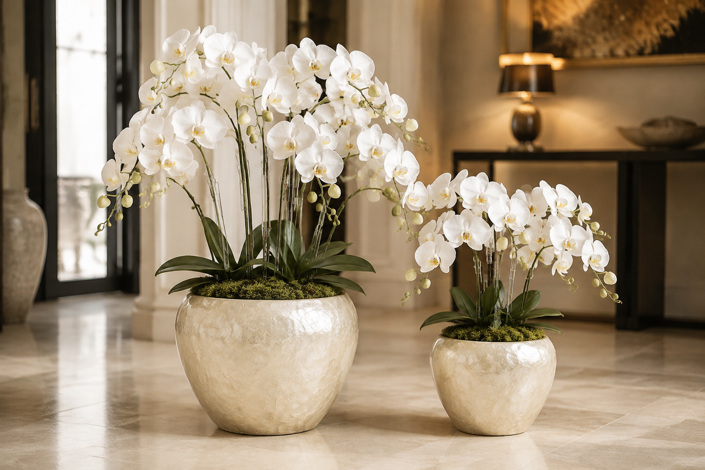 Yael Capri Shell Bowl Planter Set (Set of 2)
