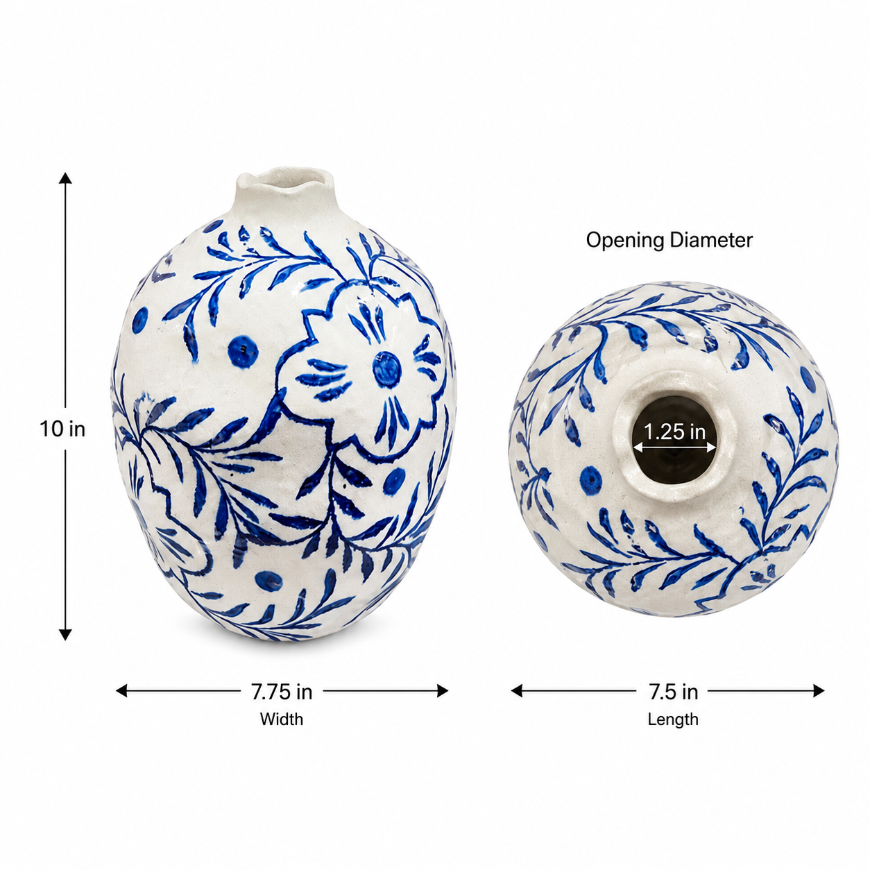 Sheen Chinoiserie Organic Ceramic Bud Vase