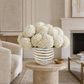 Miley Beehive-Ridged Ceramic Vase
