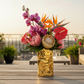 Cambri Ceramic Vase with Embossed Wave Abstract Design