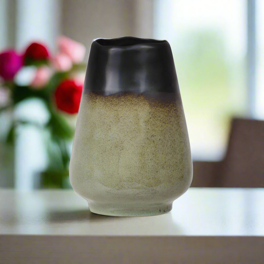 Zina Ceramic Round Bellied Vase
