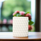 Rehannin Ceramic Oval Vase with Debossed Pear Pattern