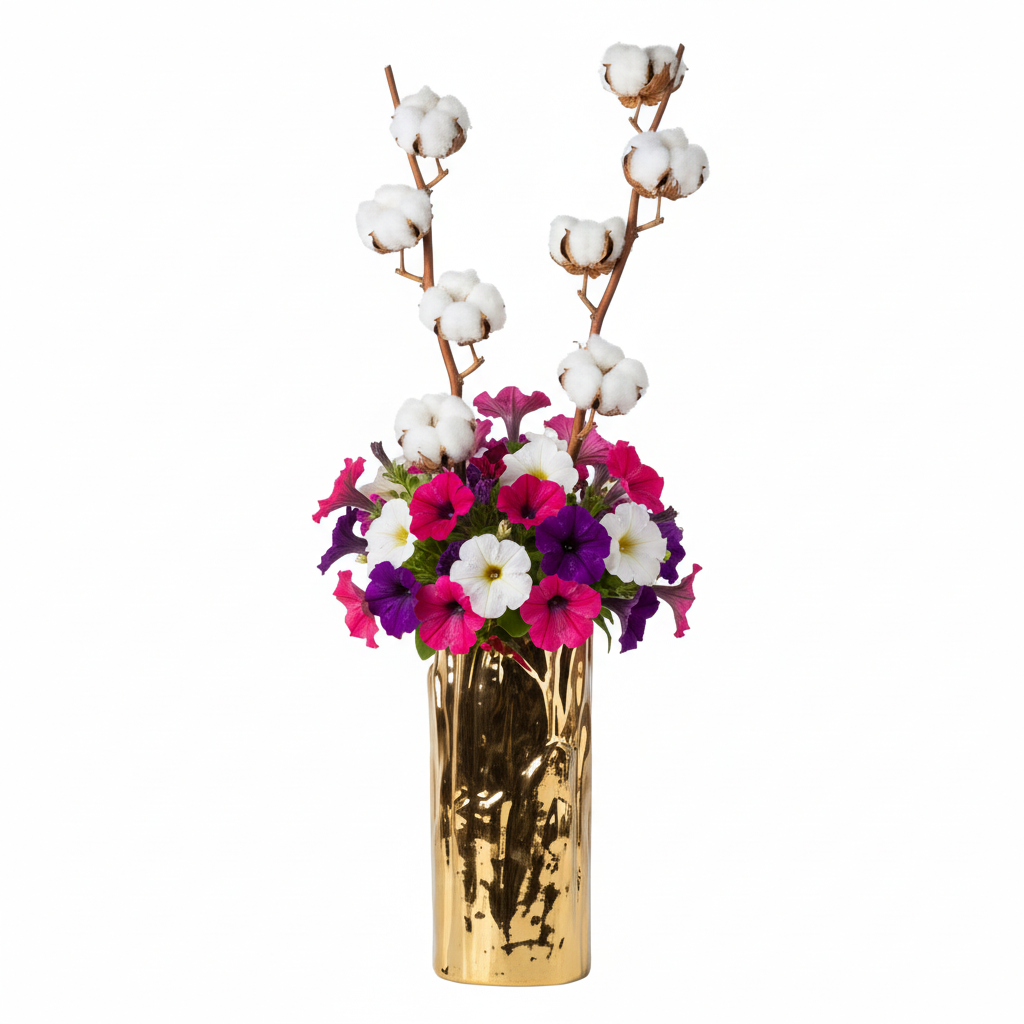 Sabine Ceramic Round Embossed Abstract Vase