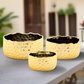 Kyros Hammered Ceramic Planter Set (Set of 3)