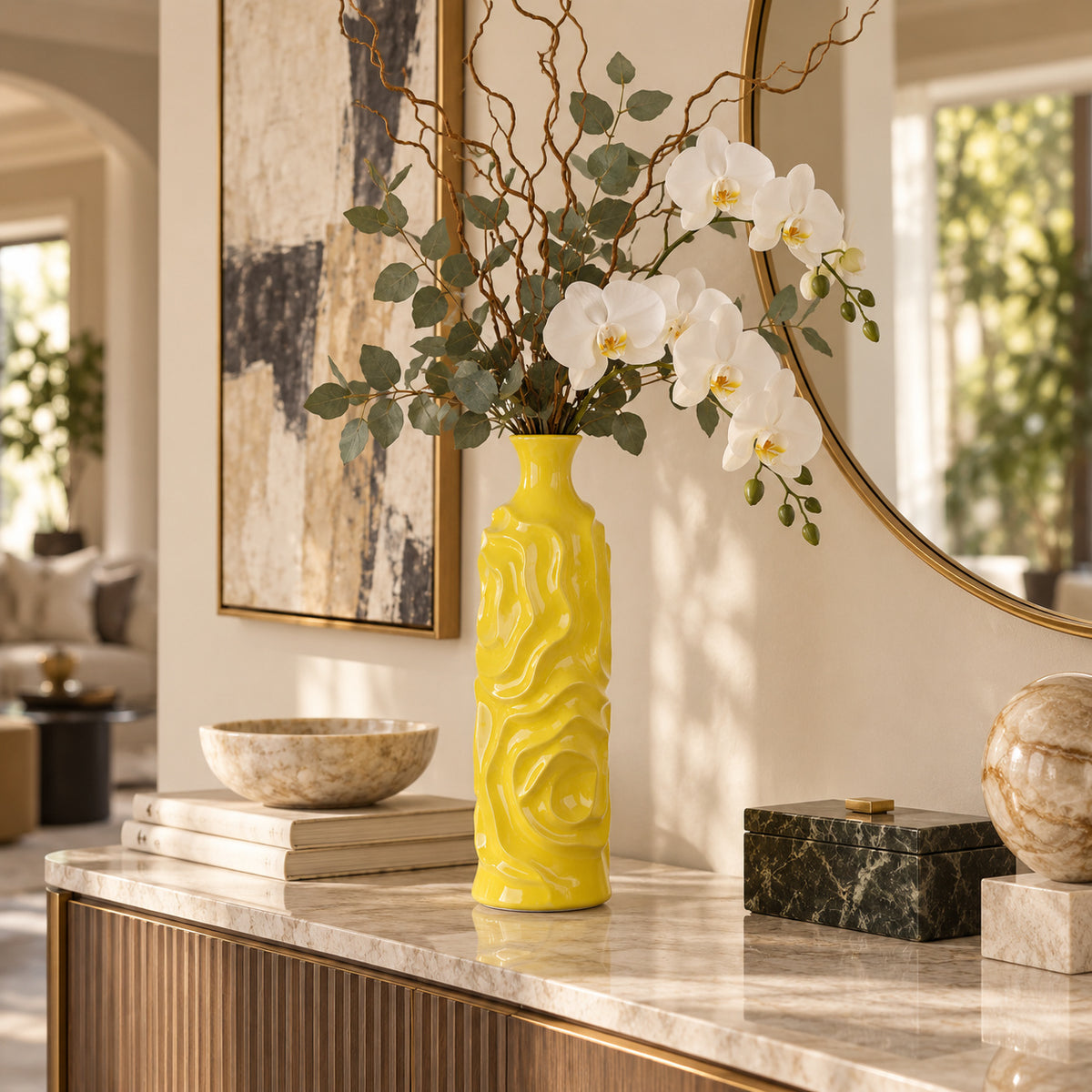 Maya Wrinkled Ceramic Vase